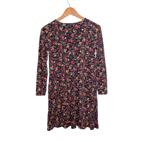 Old Navy Midi Swing Dress Women's XS long sleeve Floral - Picture 3 of 8